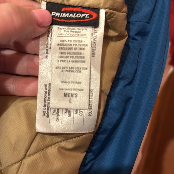 Patagonia Stoss Puffer Jacket Hoodie Full Zip Blue Men’s Size Large - Picture 2 of 10